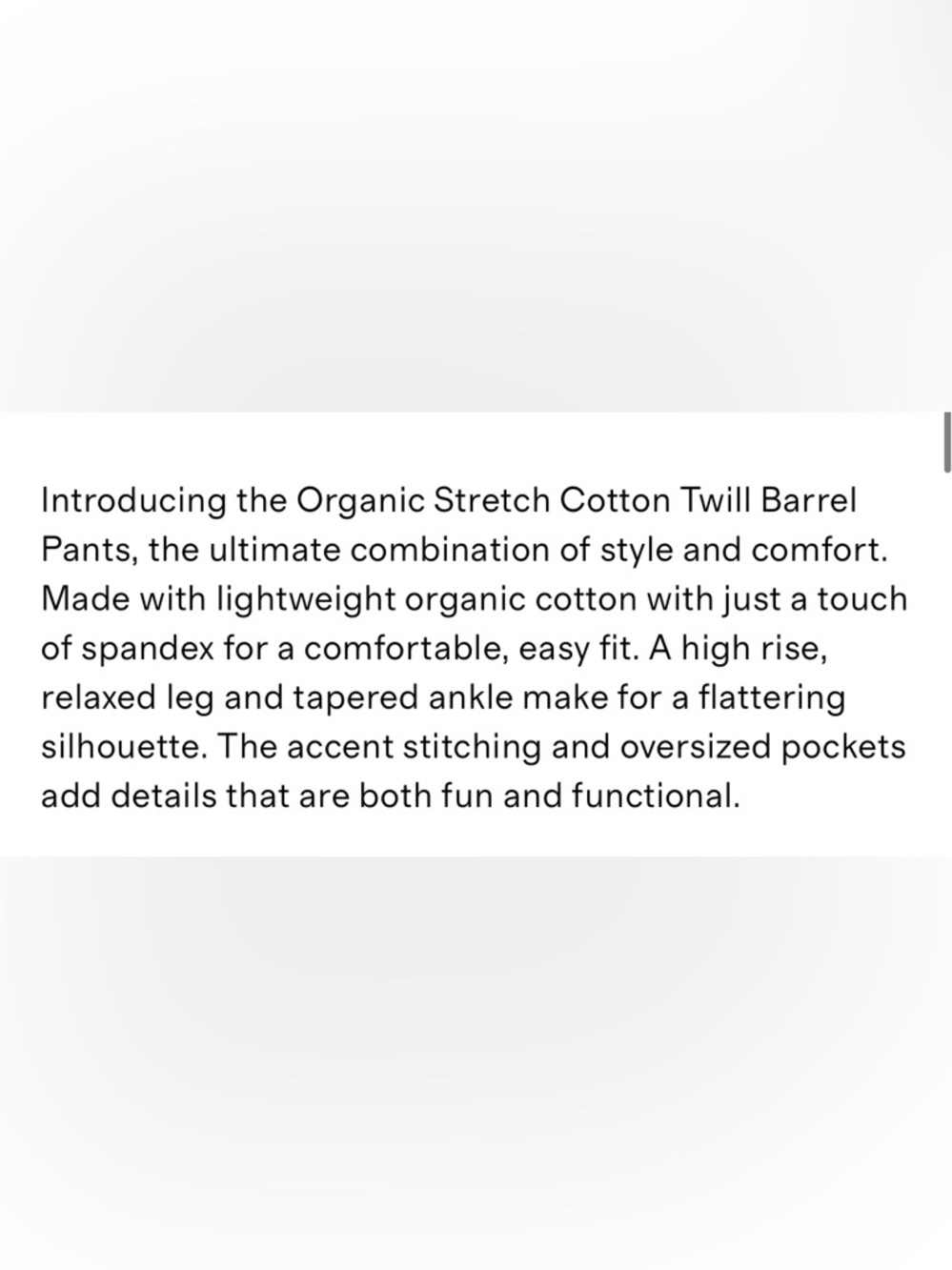 QUINCE ORGANIC COTTON TWILL BARREL PANTS BLACK SIZE 4 - Picture 16 of 16